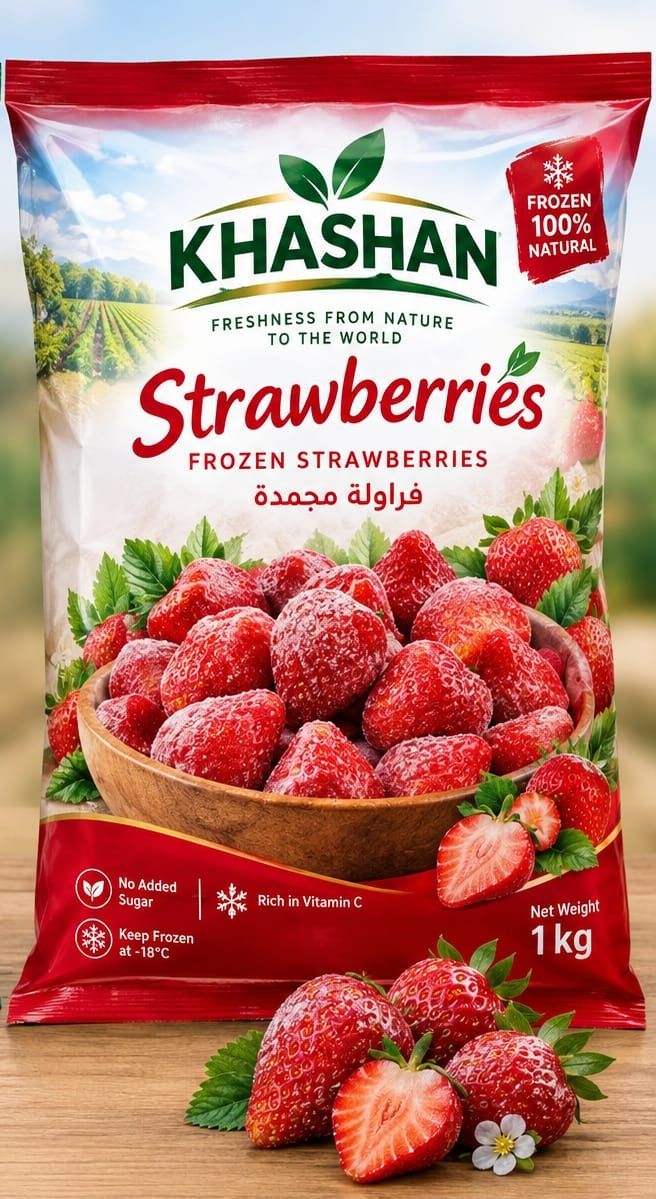 عبوة فراولة مجمدة من الخشان